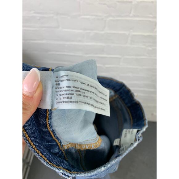 Abercrombie & Fitch Curve Love 90's Straight Ultra High Rise Jeans Blue Size 4 - Picture 5 of 6